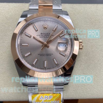 Super Reissue Rolex Datejust II ARF 3235 Rose Gold Two-Tone 904L Oyster Watch 41mm 